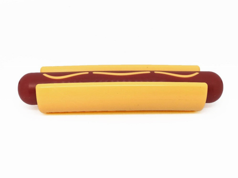 SP Hot Dog Ultra Durable Nylon Dog Chew Toy for Aggressive Chewers