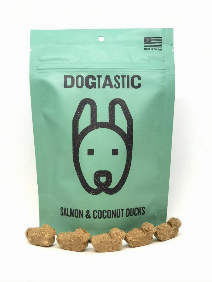 DT Dogtastic Salmon & Coconut Ducks Dog Treats