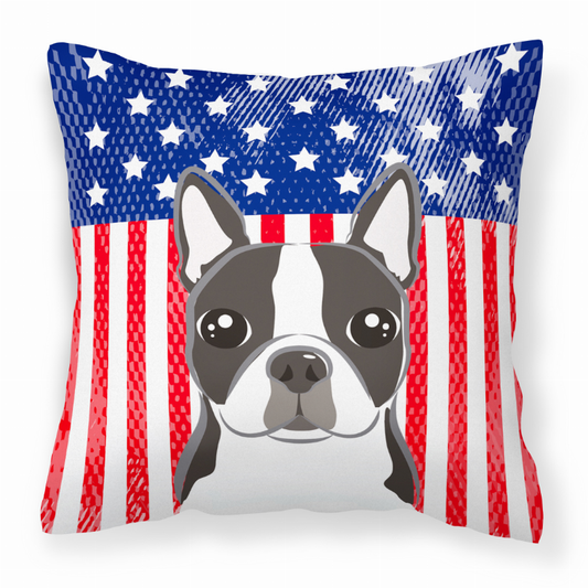 USA Design with Dog Fabric Decorative Pillow