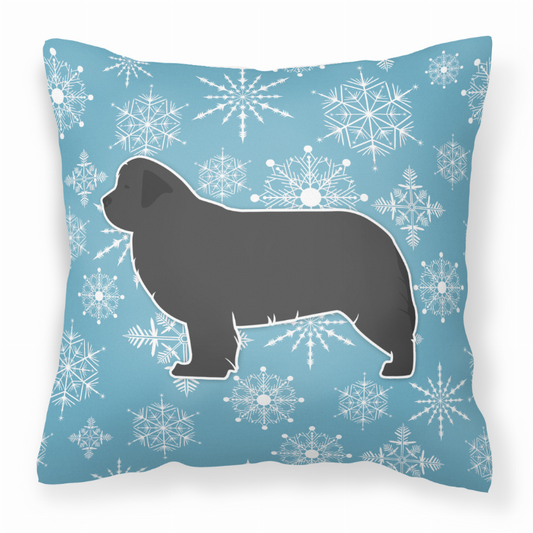 Winter Snowflake Newfoundland Fabric Decorative Pillow