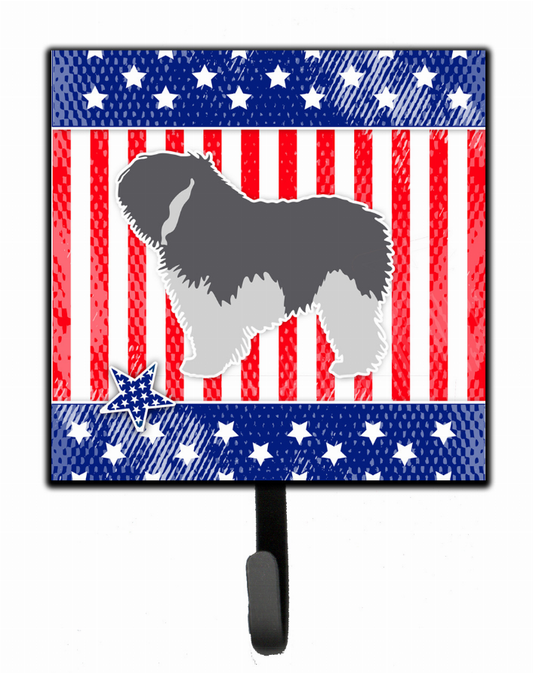 USA Patriotic Polish Lowland Sheepdog Dog Leash or Key Holder
