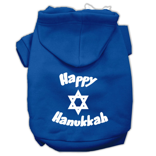 Happy Hanukkah Screen Print Pet Hoodies - Made in the USA