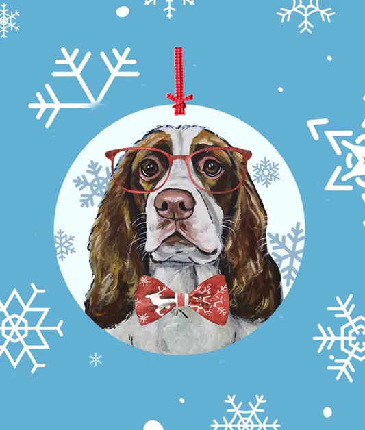 Springer Spaniel -   Hippie Hound Studios Christmas Tree Ornament