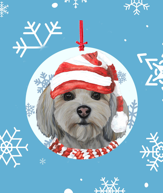 Havanese Cream -   Hippie Hound Studios Christmas Tree Ornament