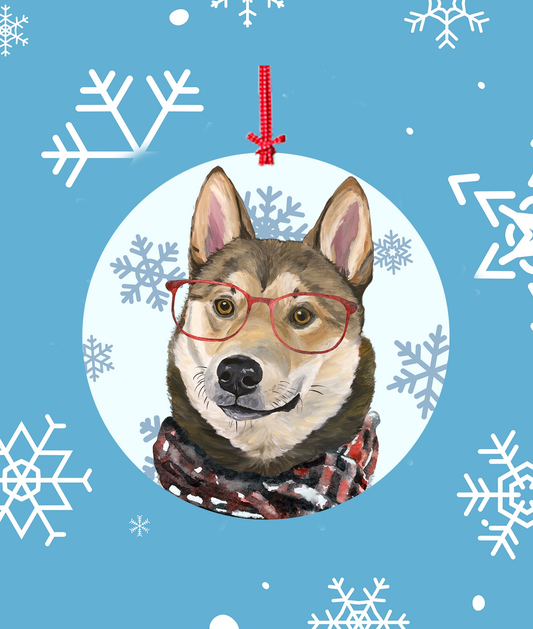 Alaskan Malamute -   Hippie Hound Studios Christmas Tree Ornament