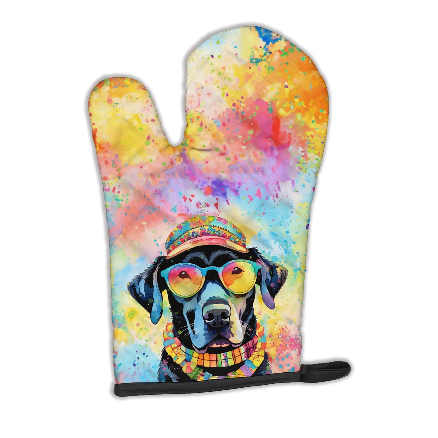 Black Labrador Hippie Dawg Oven Mitt