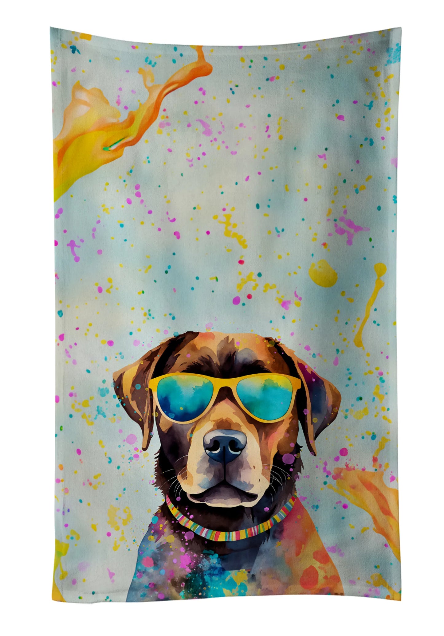 Black Labrador Hippie Dawg Kitchen Towel