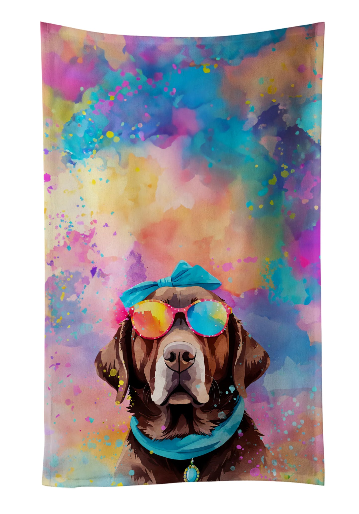 Black Labrador Hippie Dawg Kitchen Towel