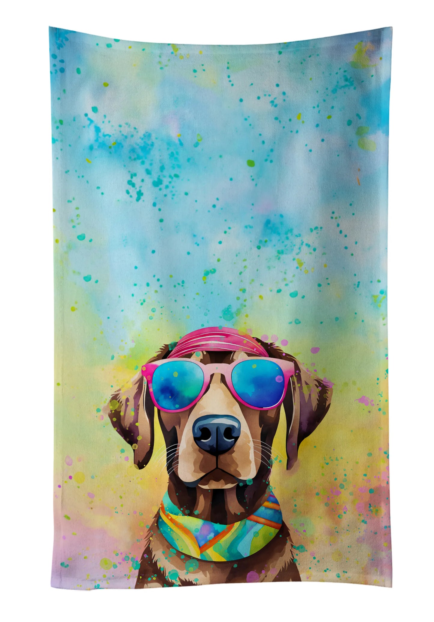 Black Labrador Hippie Dawg Kitchen Towel