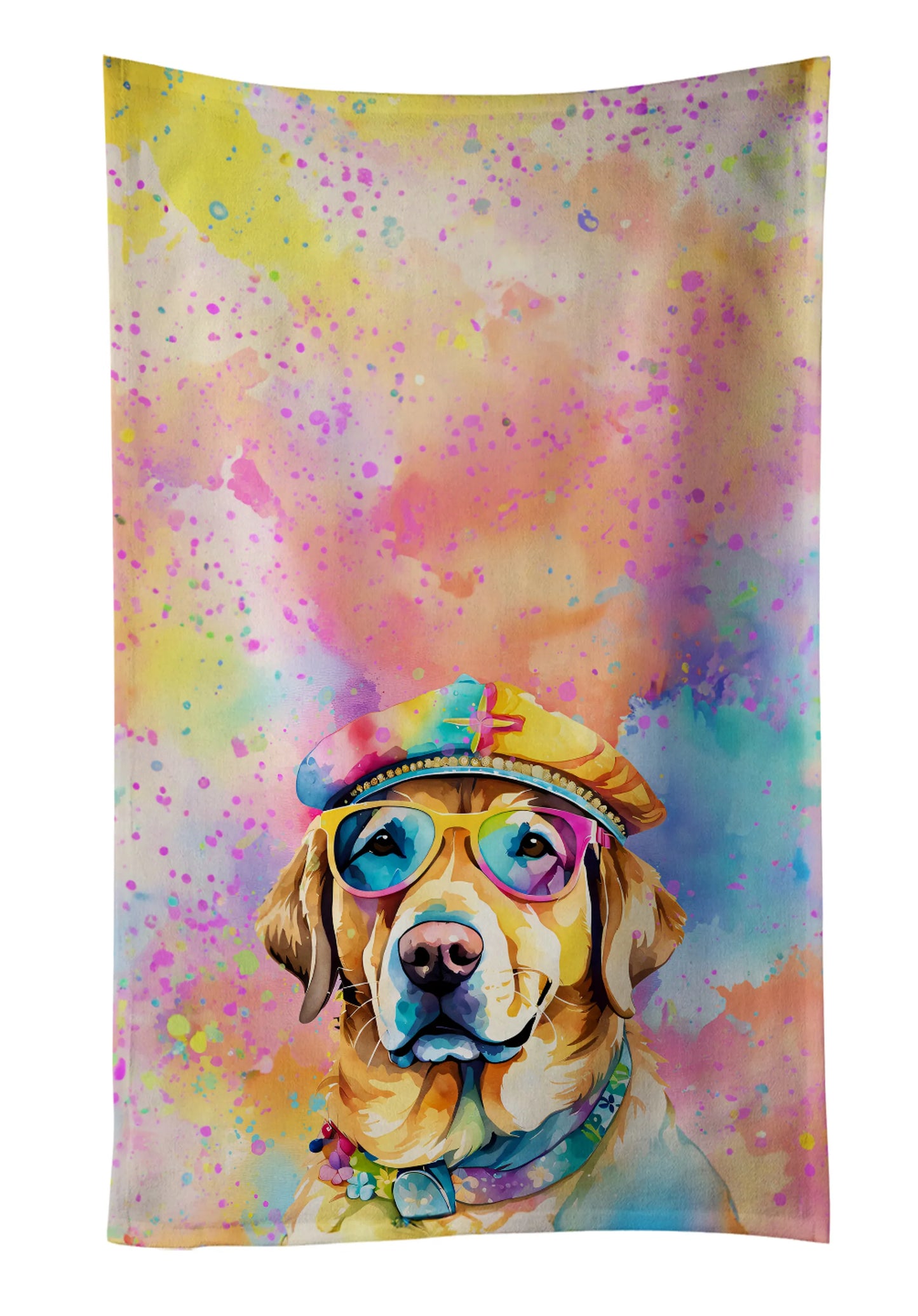 Black Labrador Hippie Dawg Kitchen Towel